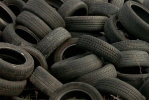 Waste tyre disposal site 